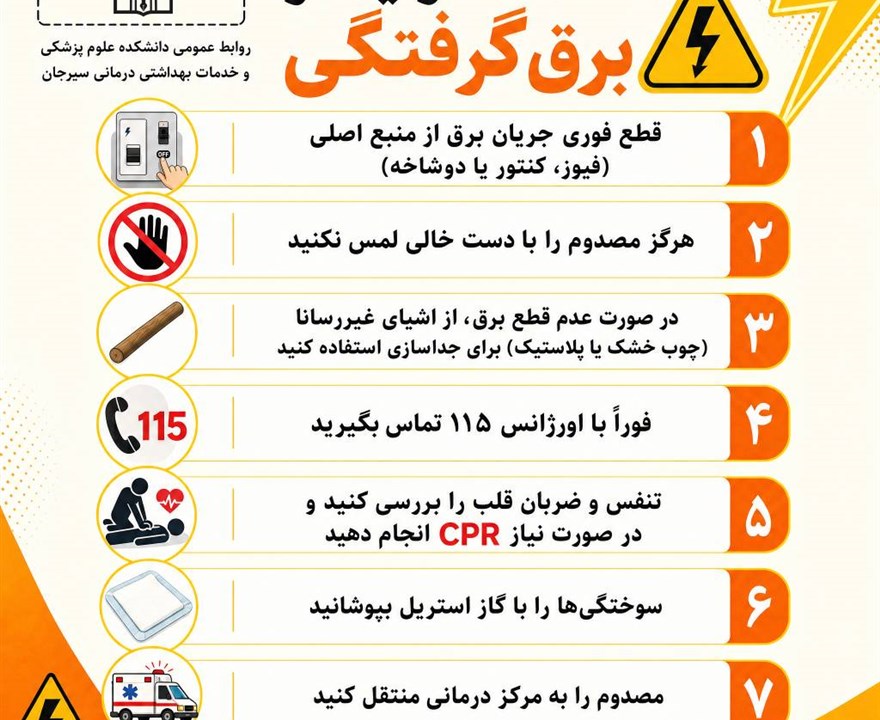 اقدامات اولیه در برق‌گرفتگی